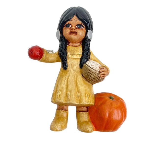 Vtg Thanksgiving Decor Native American Indian Figurine Duncan Enterprises 1981 - Picture 8 of 13